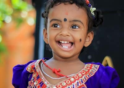 hindu child with face markings